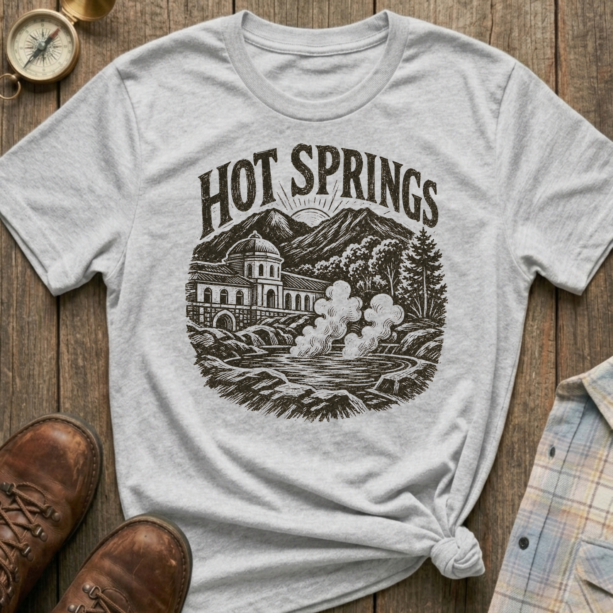 Hot Springs Sketch T‑Shirt