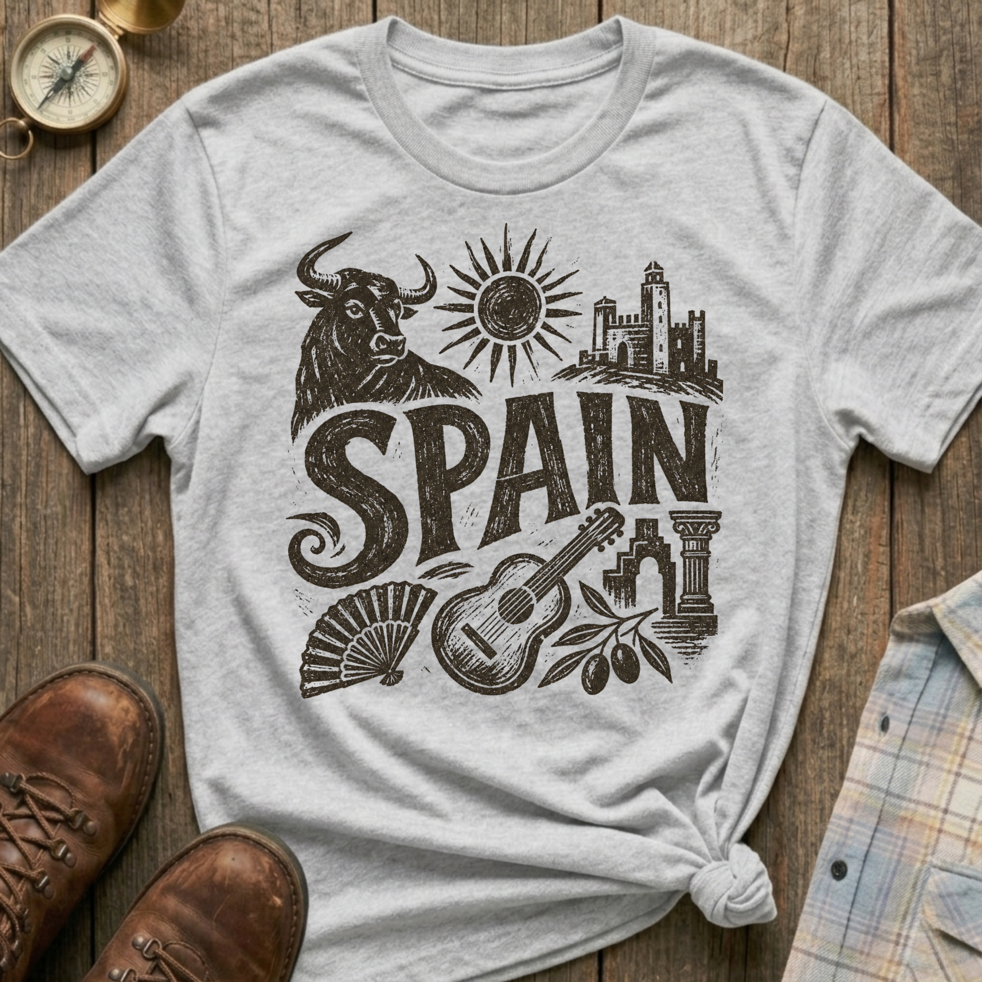 Spain Sketch T-Shirt