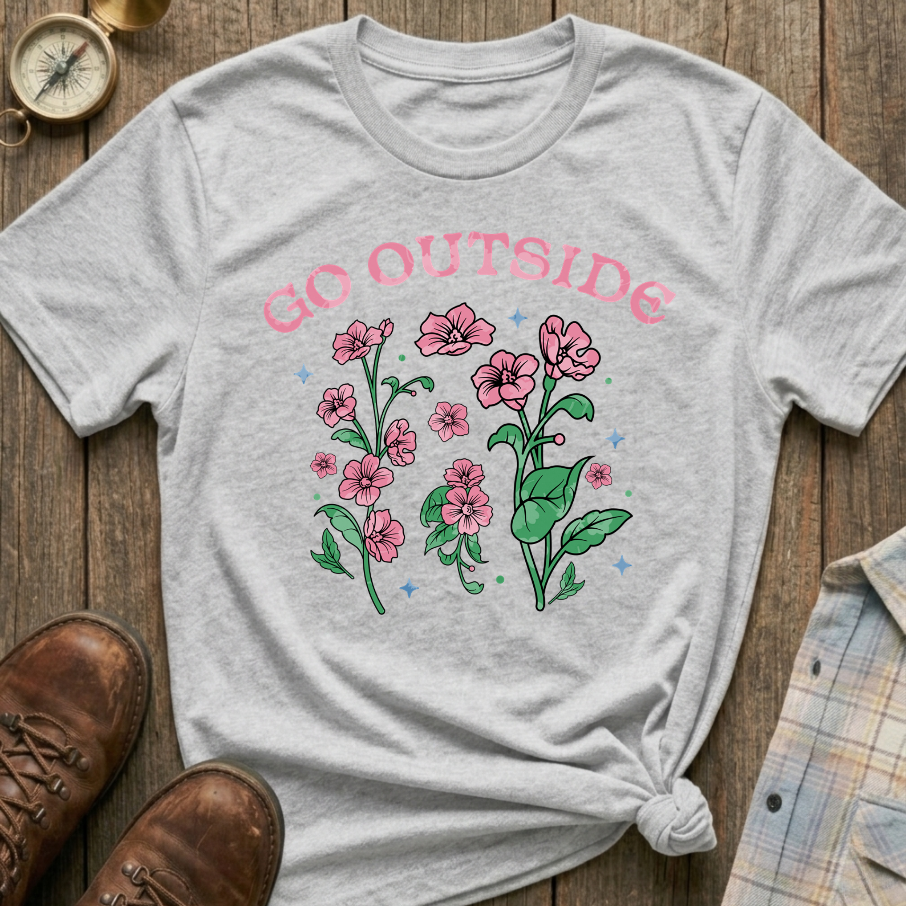 Go Outside Floral T-Shirt