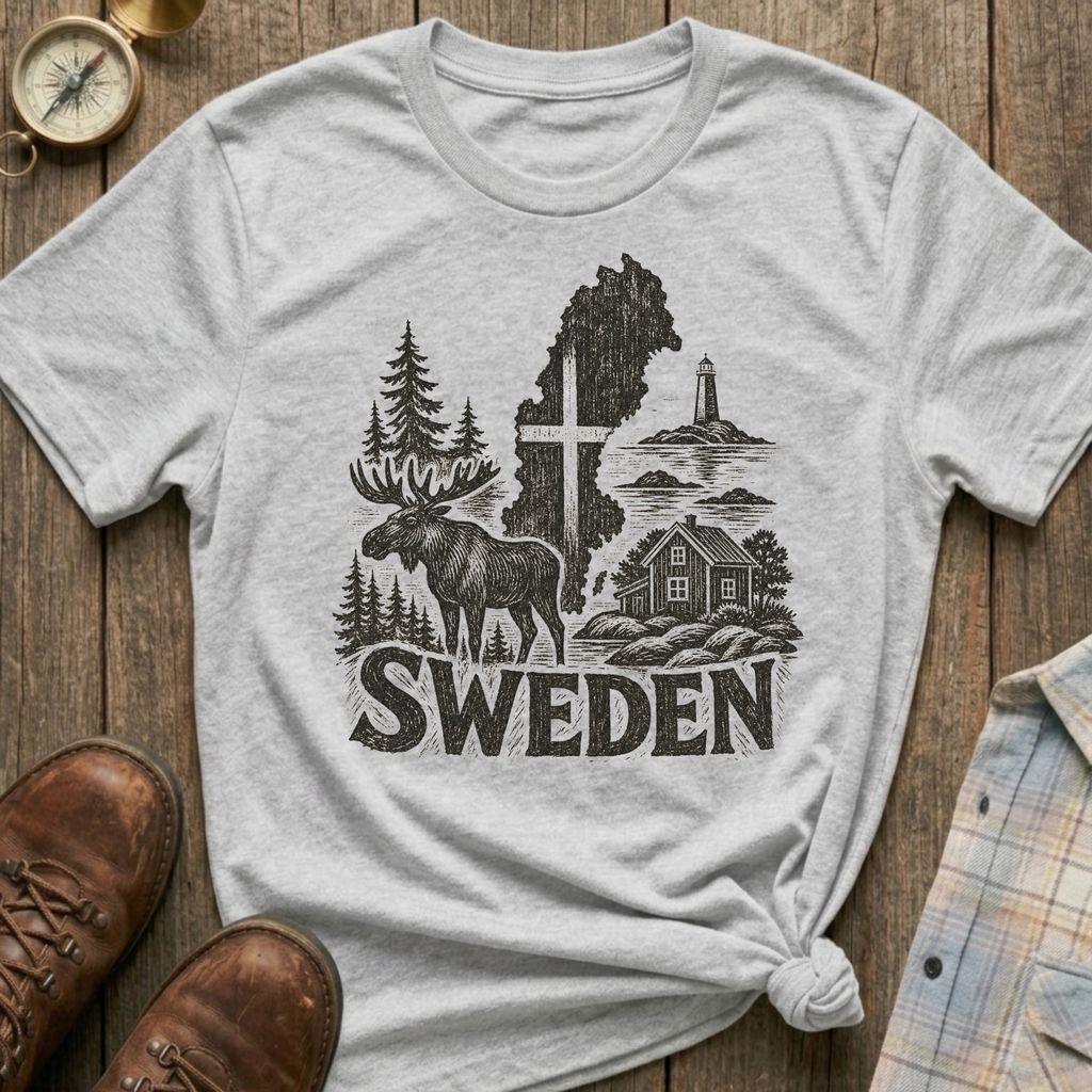 Sweden Sketch T-Shirt