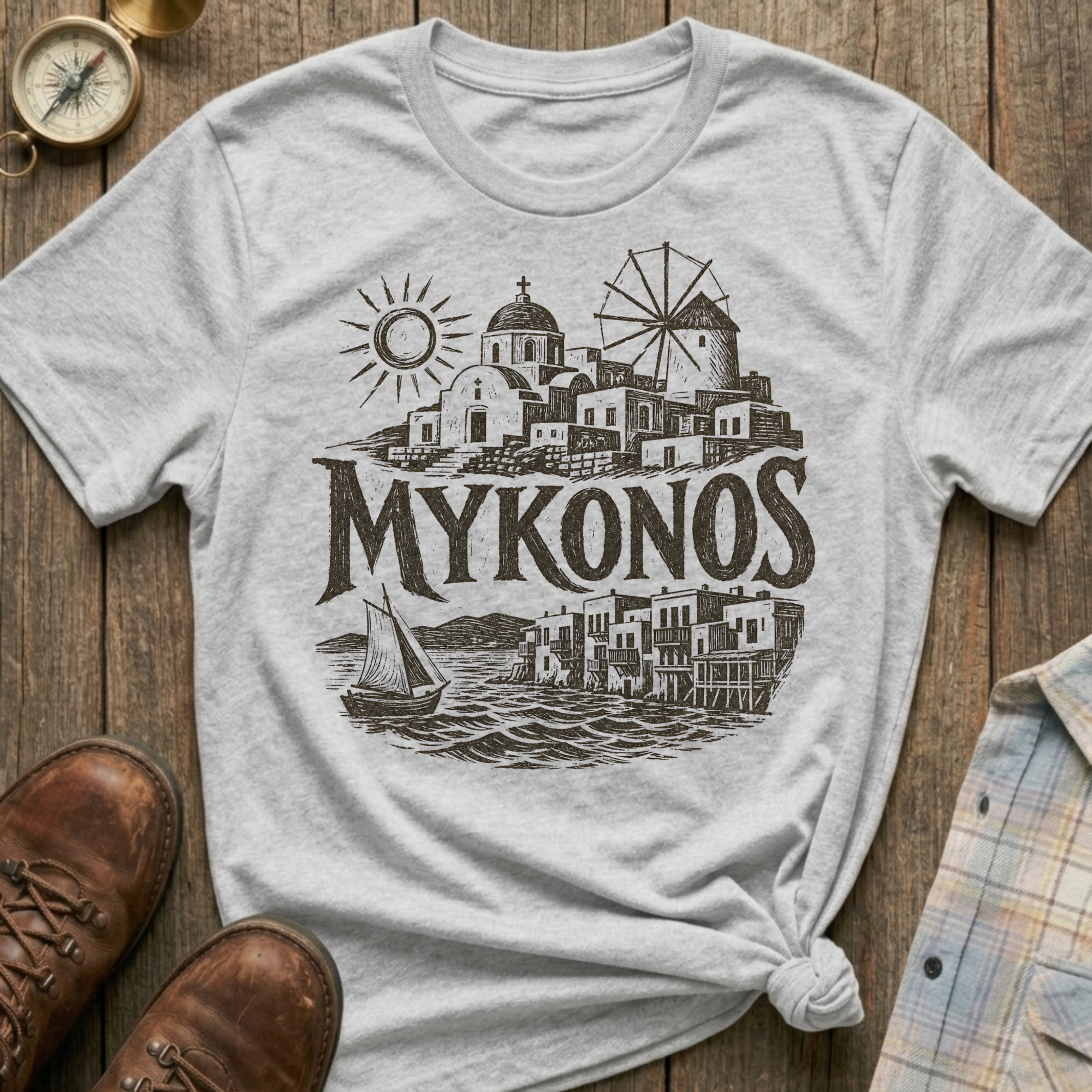 Mykonos Sketch T-Shirt