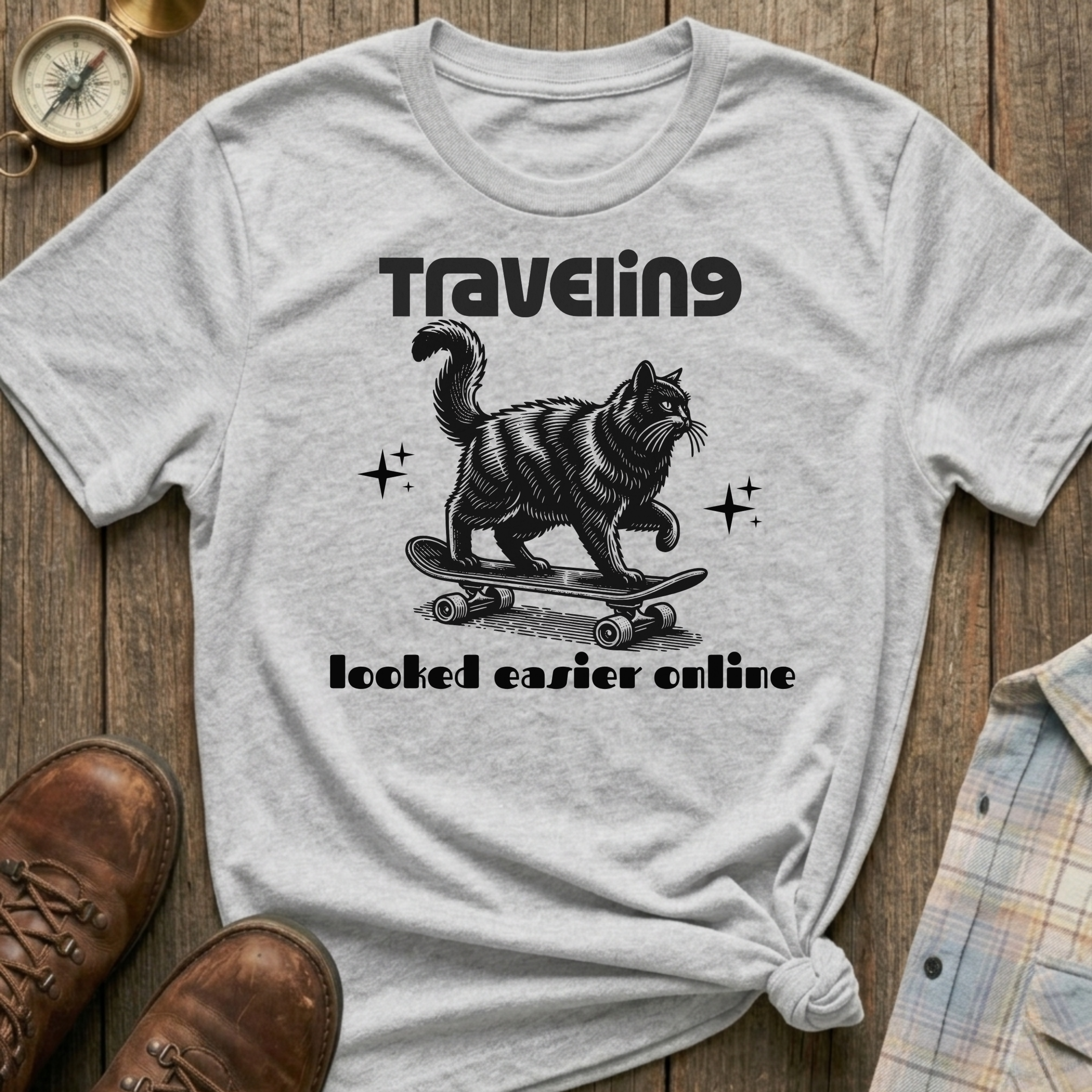 Easier Online Cat T-Shirt