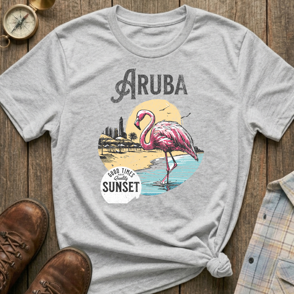Aruba Flamingo T-Shirt