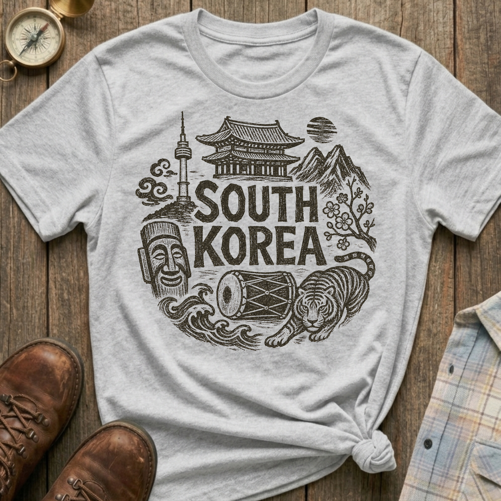 South Korea Sketch T-Shirt