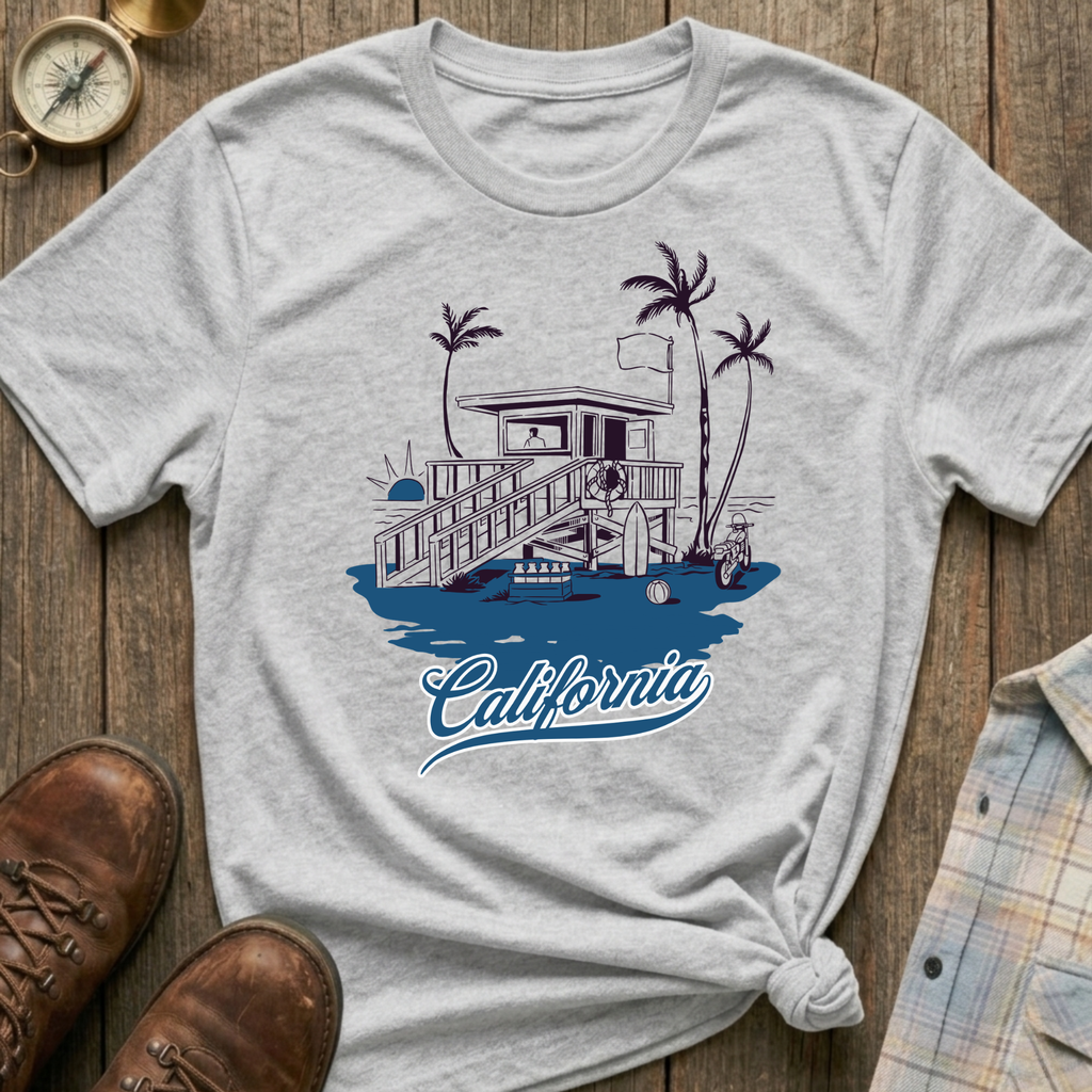 Cali Lifeguard Tower T-Shirt