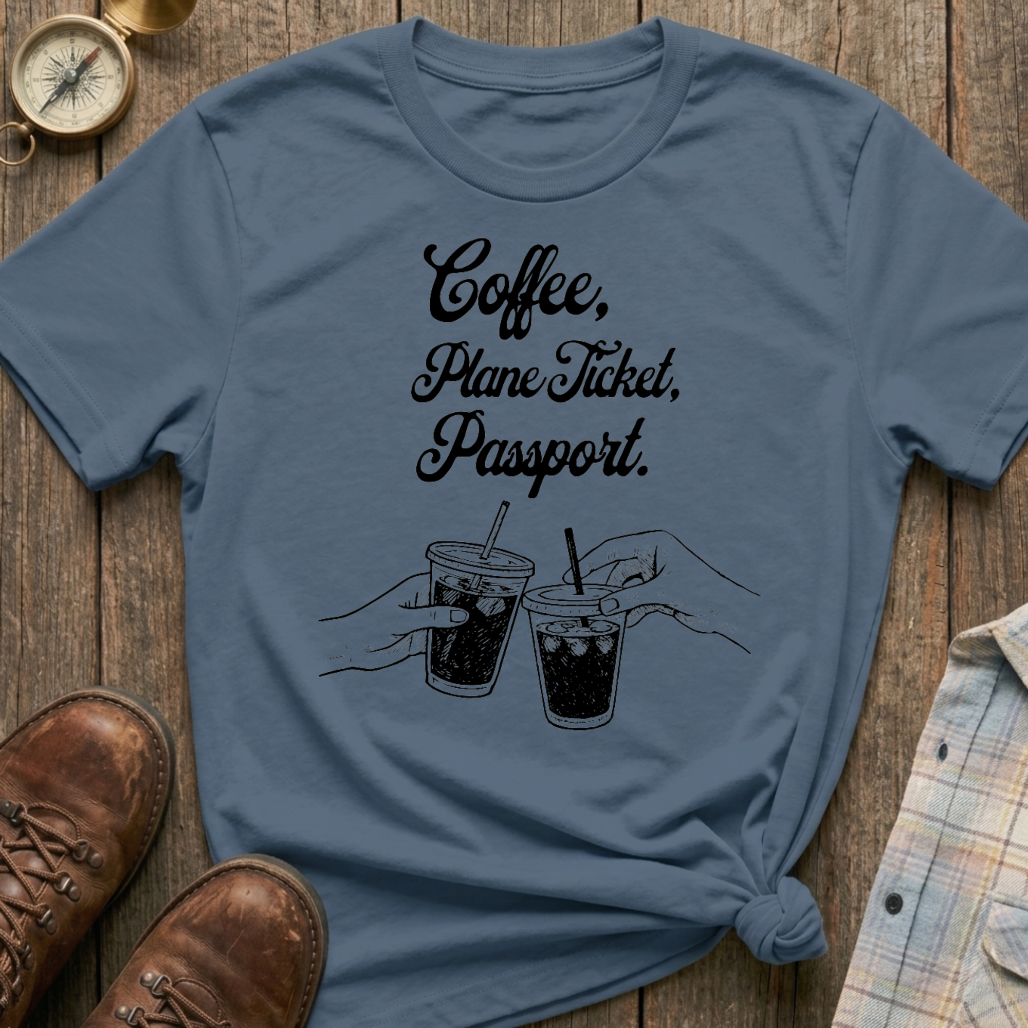 Travel & Coffee T‑Shirt
