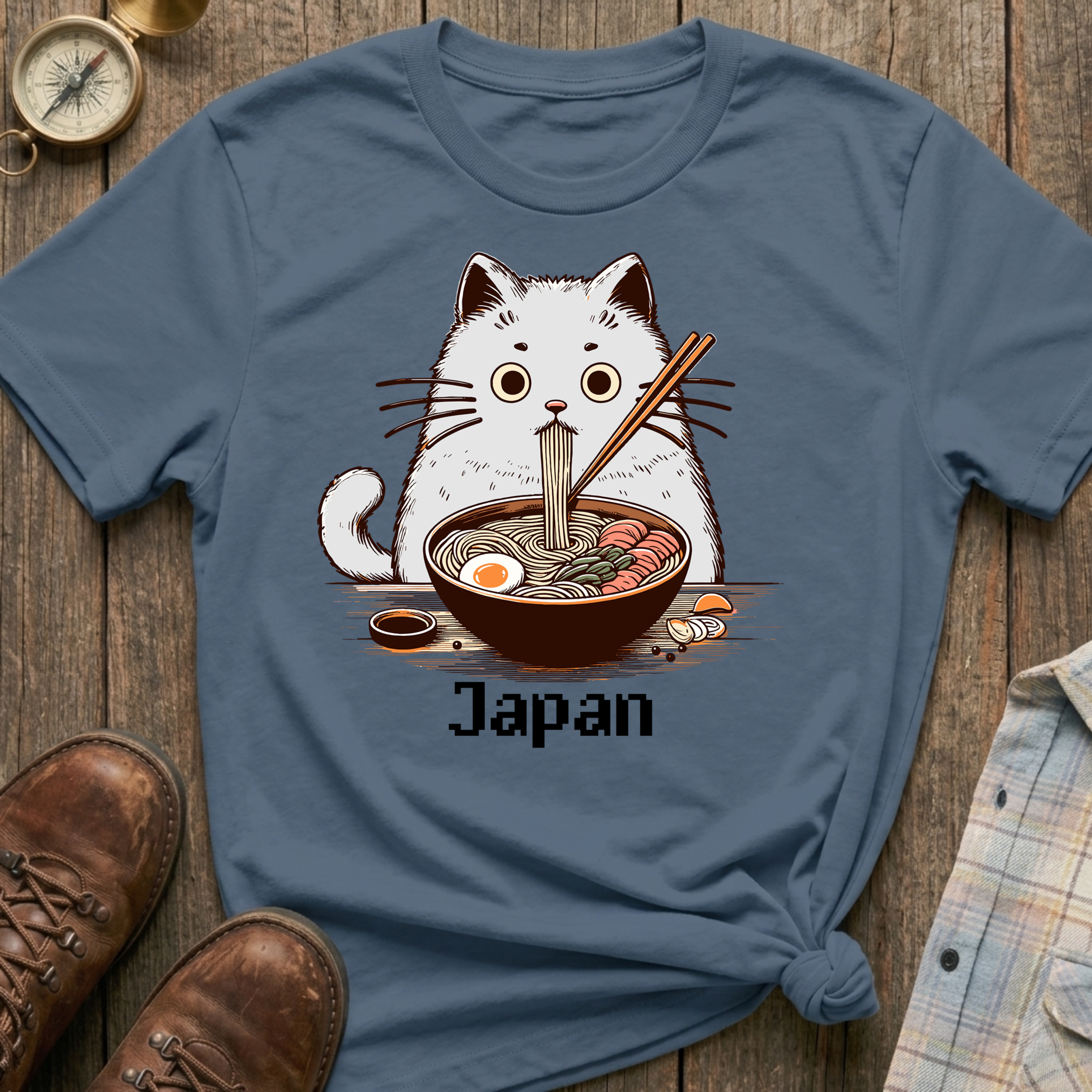 Cat Loves Ramen T-Shirt
