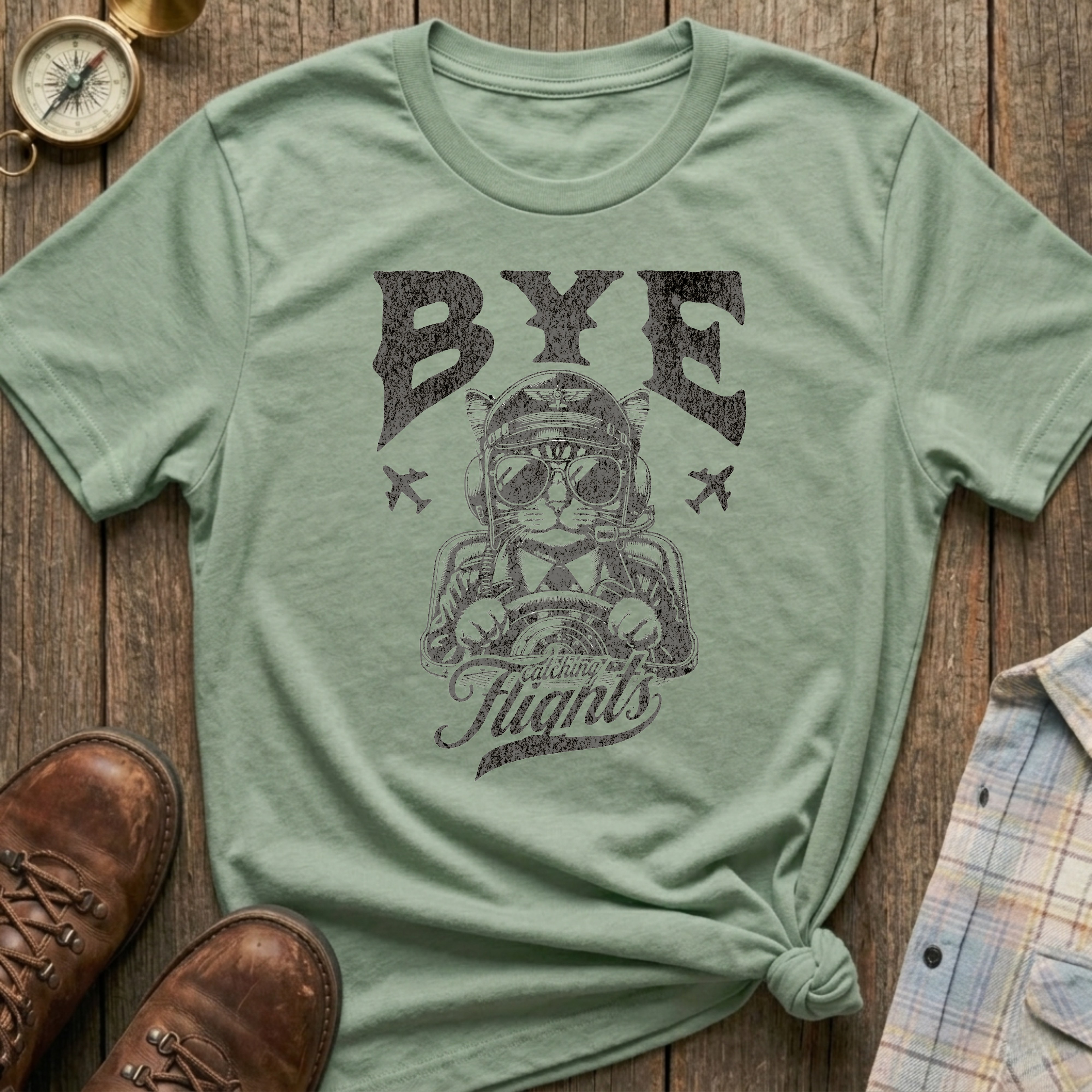 Bye Pilot Cat T-Shirt