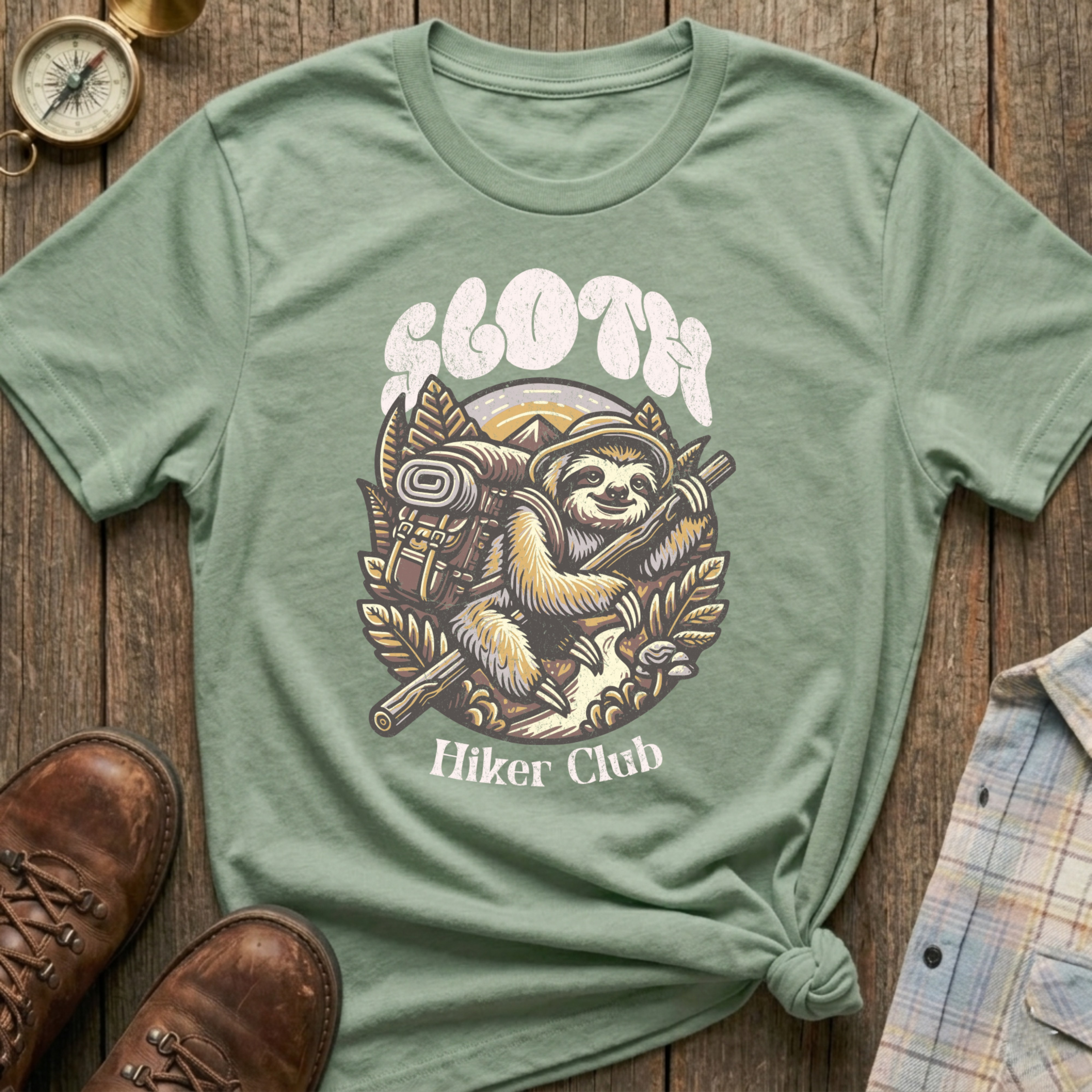 Sloth Hiker Club T-Shirt