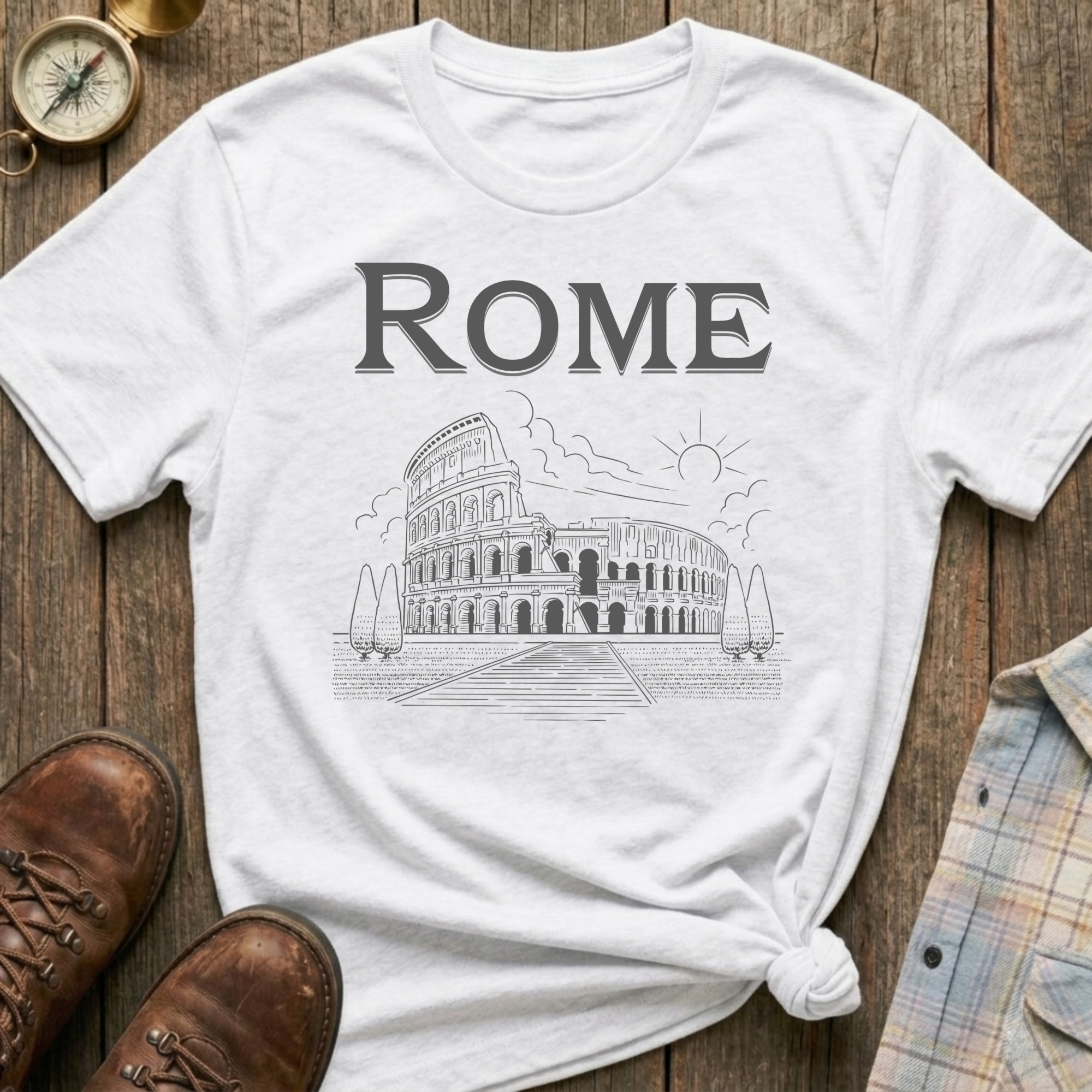 Rome Sketch T‑Shirt