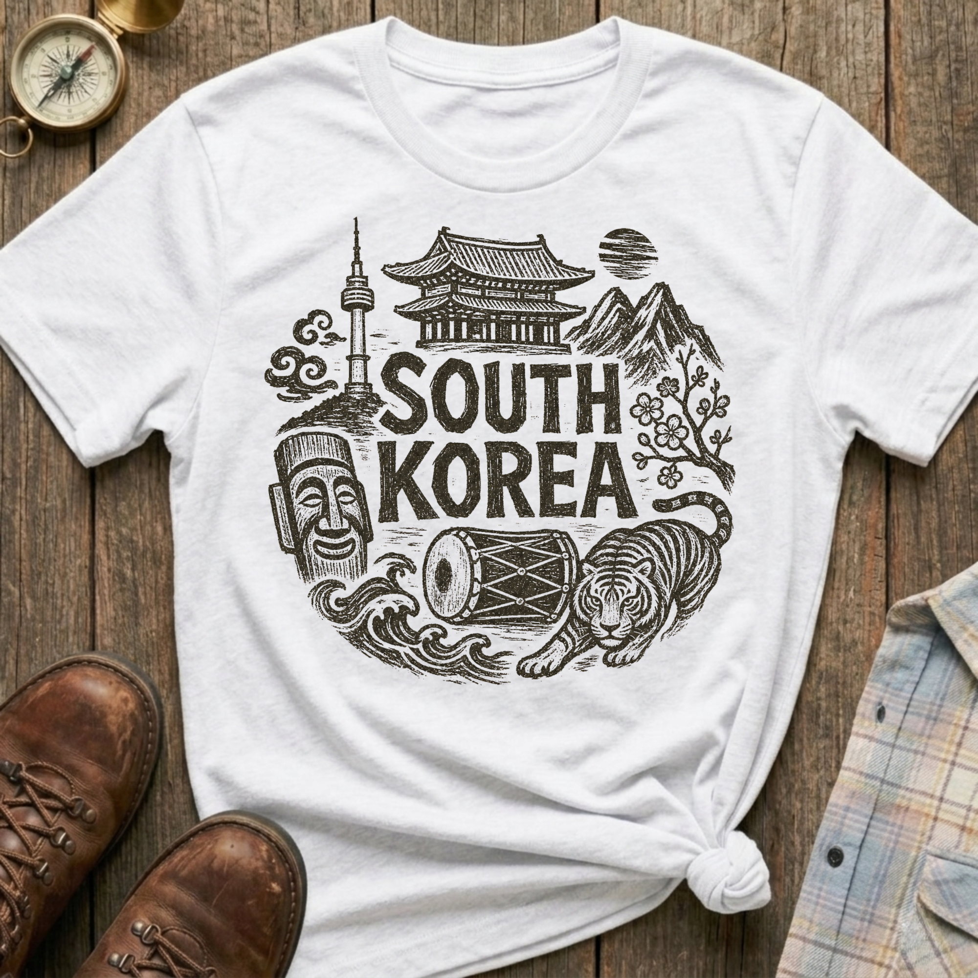 South Korea Sketch T-Shirt
