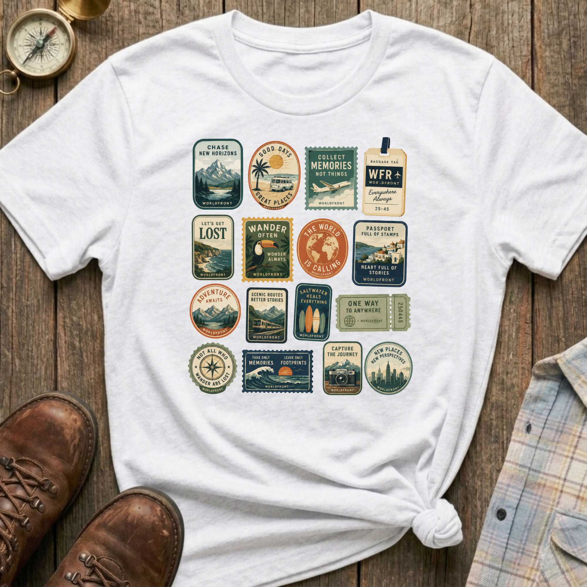 Travel Stamps T-Shirt