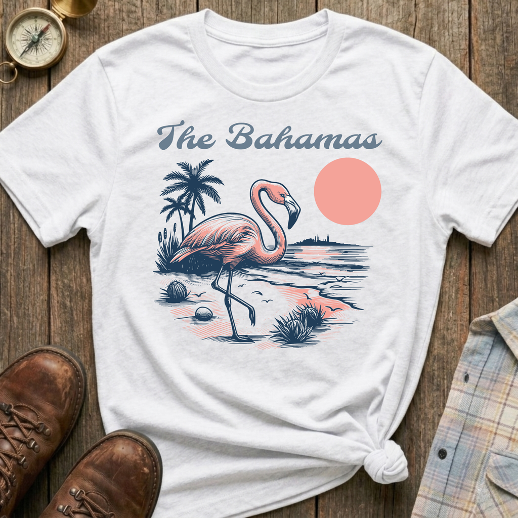Bahamas Flamingo T‑Shirt