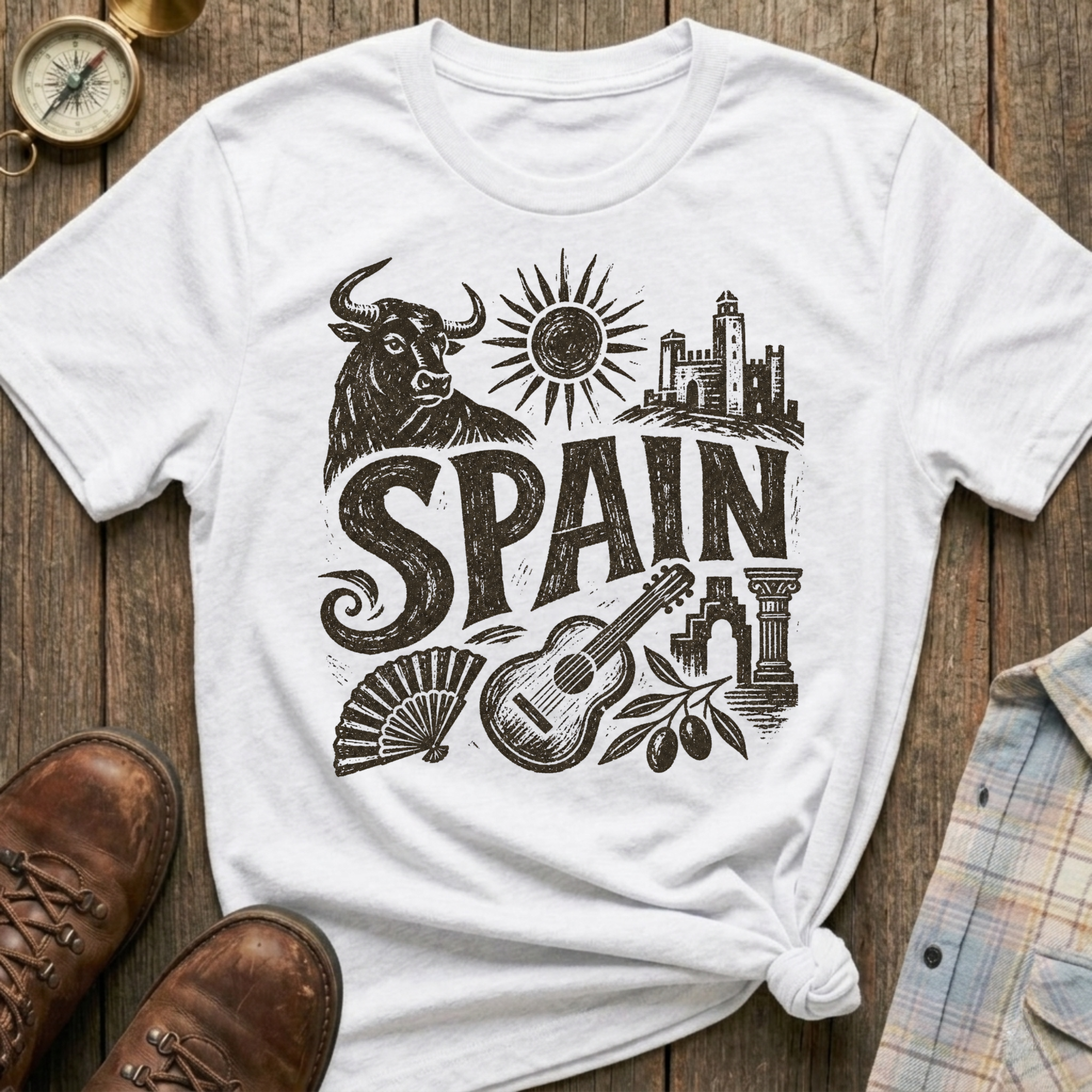 Spain Sketch T-Shirt