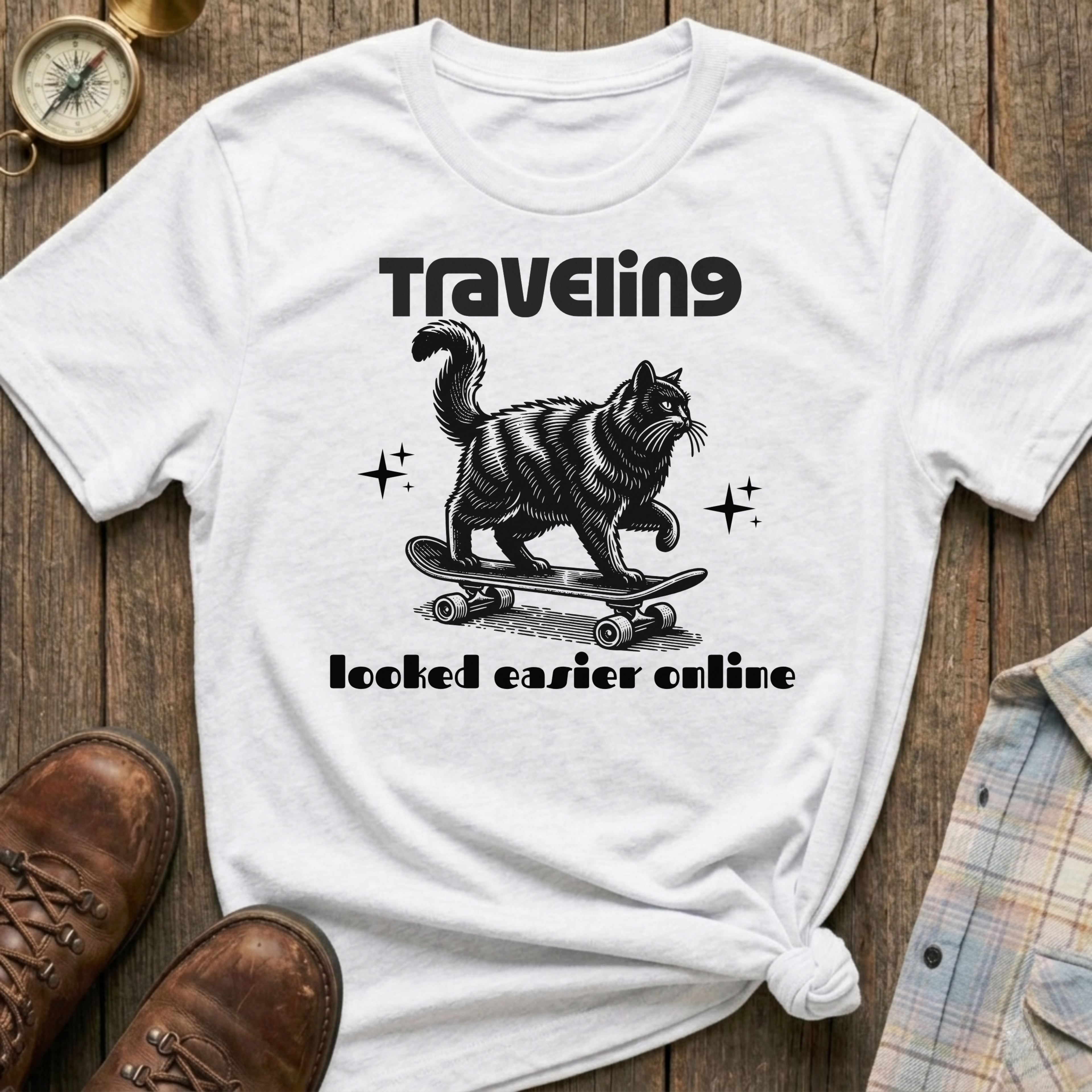 Easier Online Cat T-Shirt
