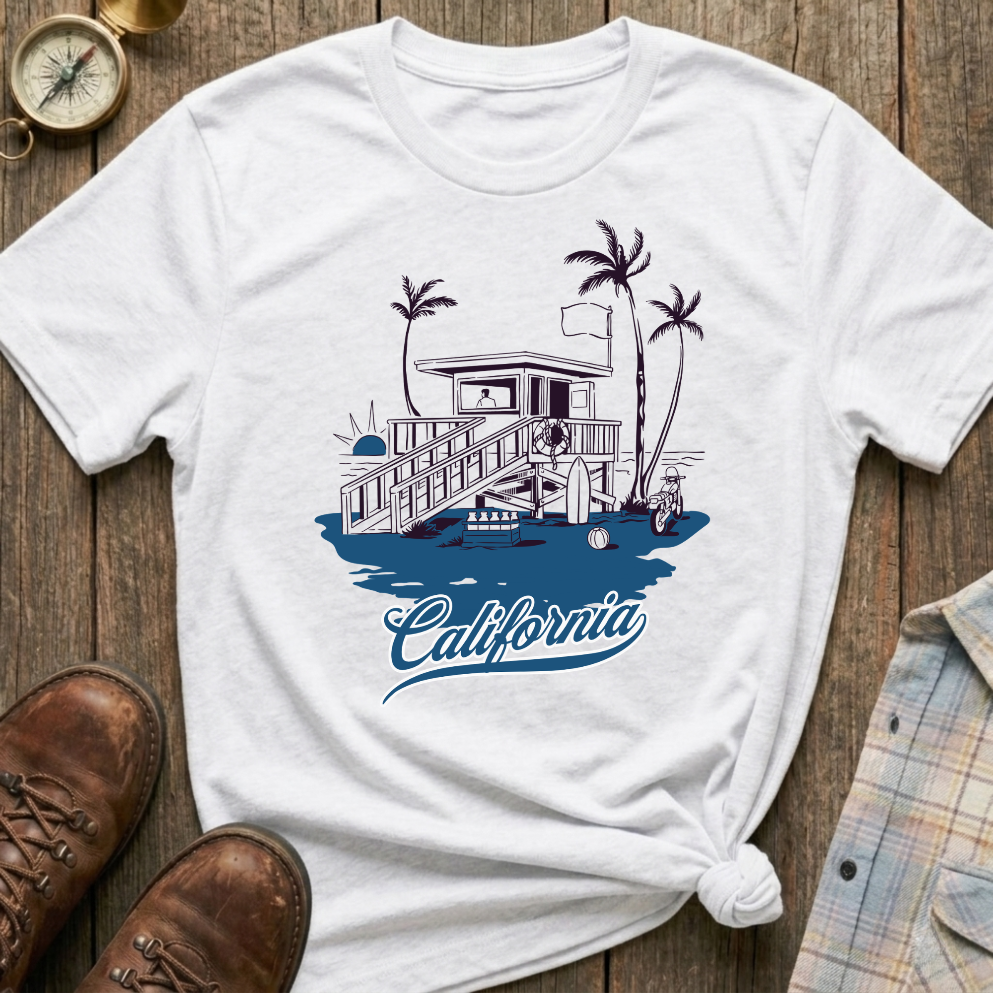 Cali Lifeguard Tower T-Shirt