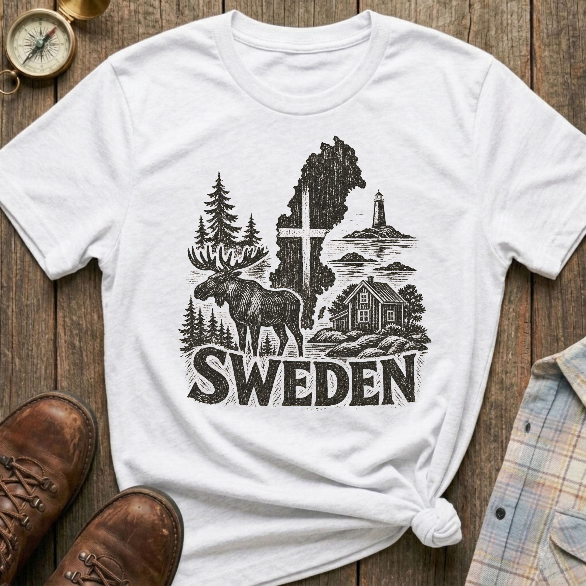Sweden Sketch T-Shirt